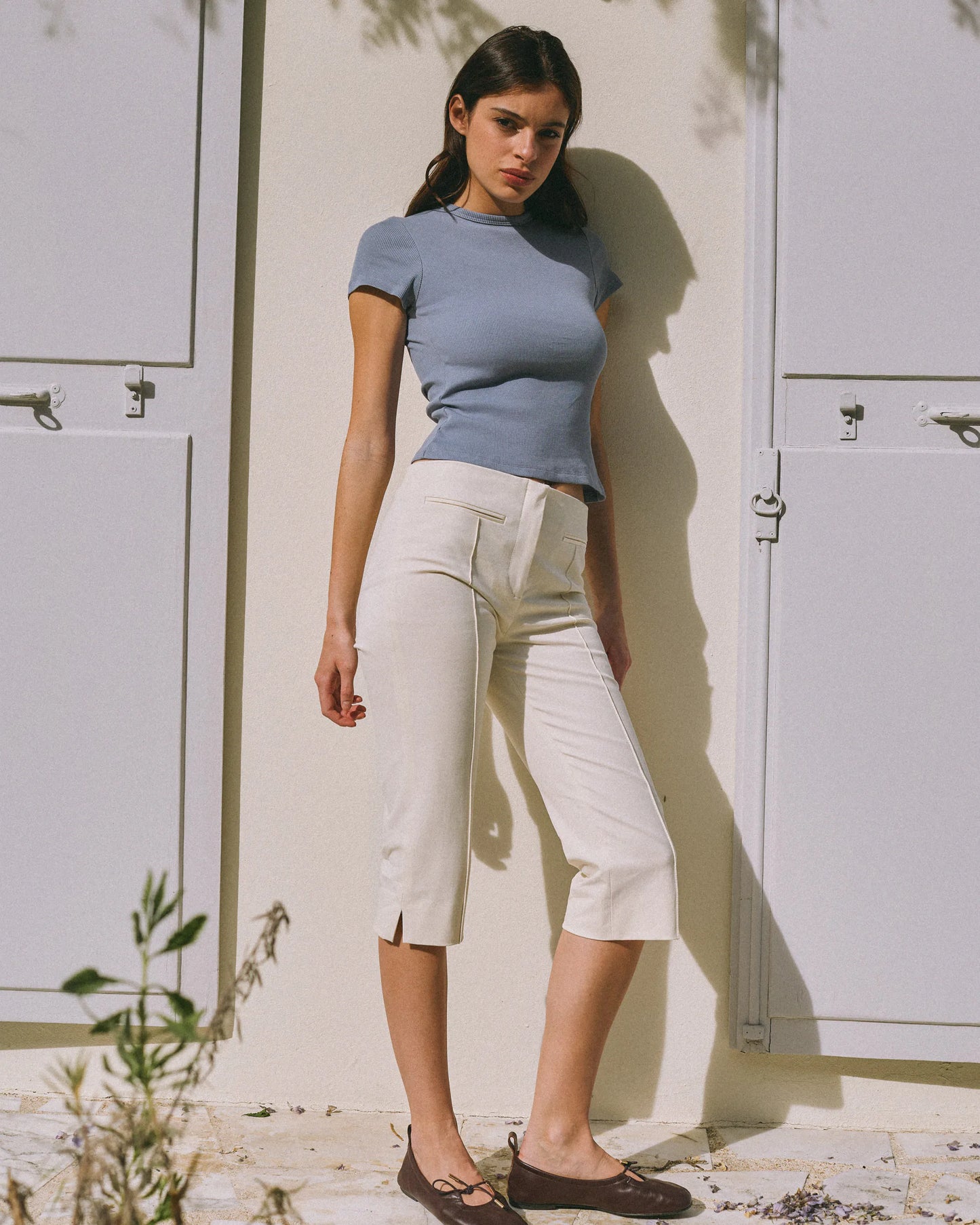 Ribbed Cotton Tee-shirt