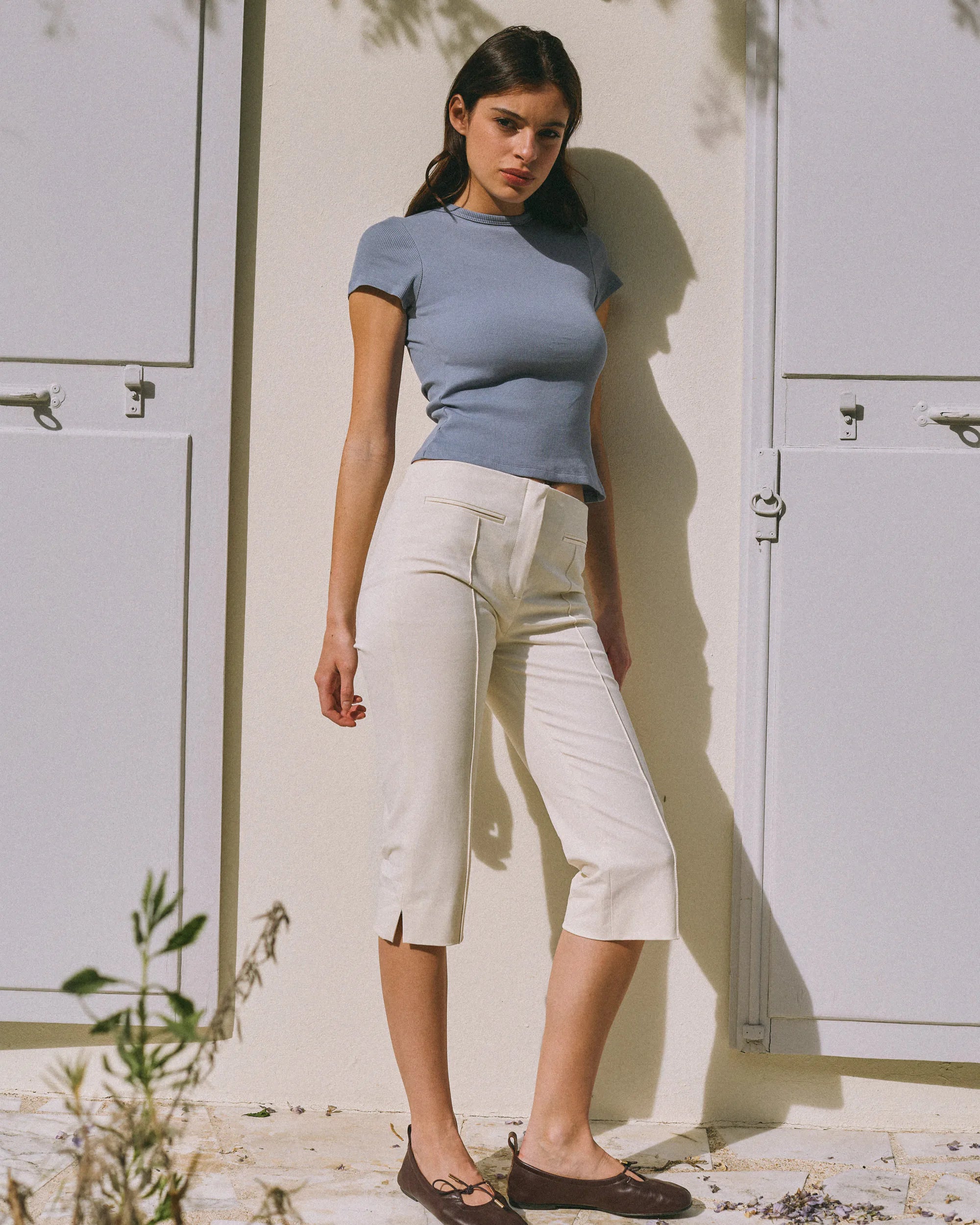 Ribbed Cotton Tee-shirt
