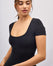 Cotton No Bra Décolleté T-Shirt - Dark