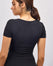 Cotton No Bra Décolleté T-Shirt - Dark