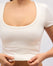 Cotton No Bra Décolleté T-Shirt - Off White