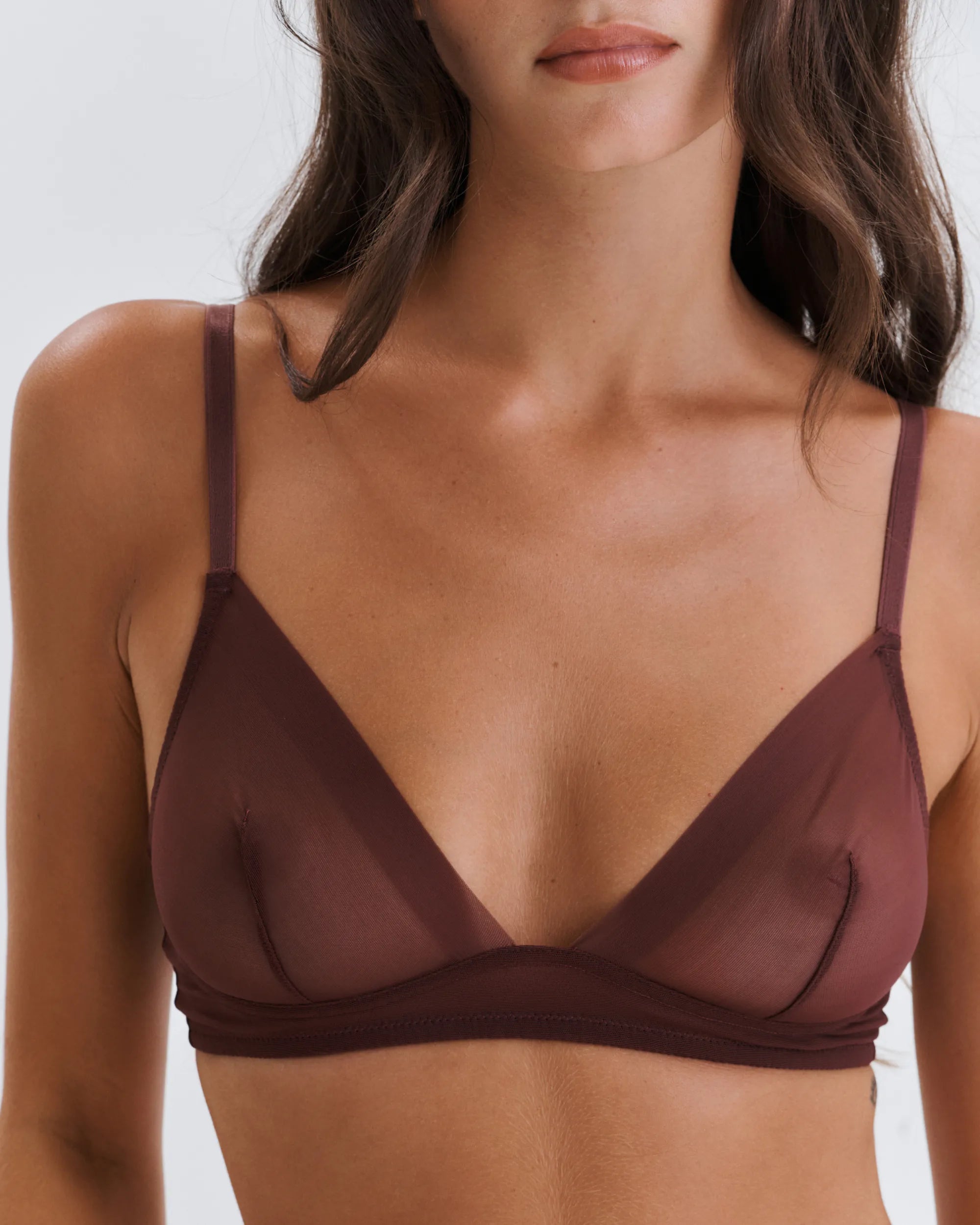 Brassière Deep V Soft Mesh - Grape